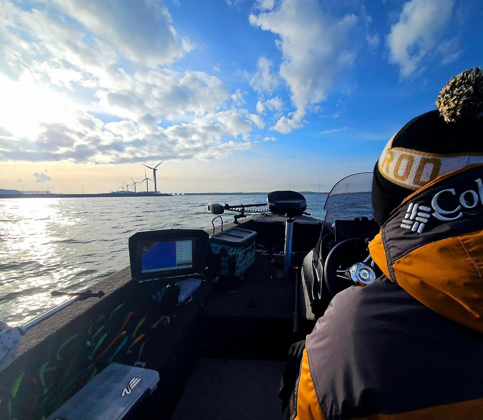 Andrei on his boat on the Dutch delta